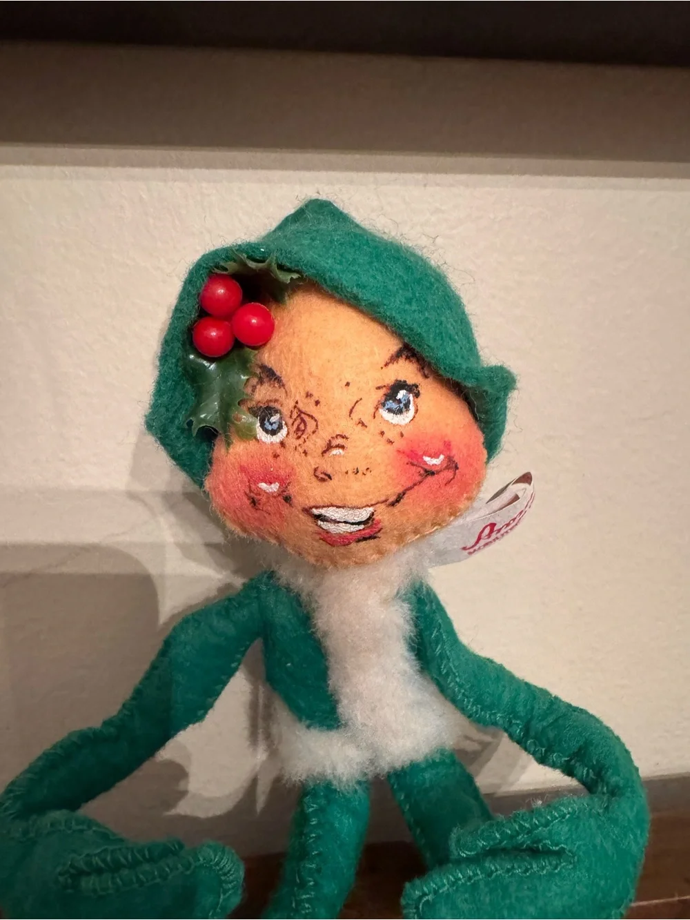 Annalee Mobilitee 1957 Green Christmas Elf